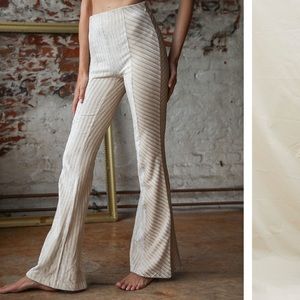 Free People Velvet Cream Flares